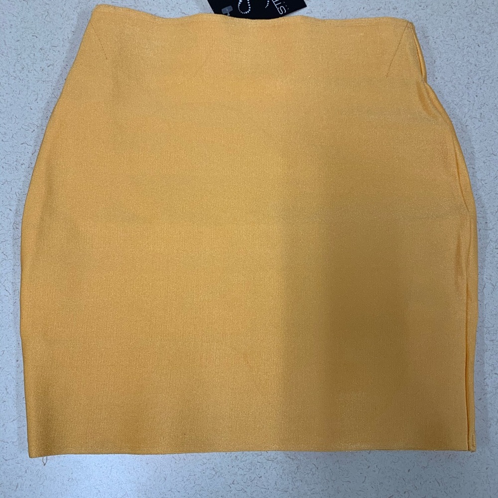COPY - Light orange bandage skirt